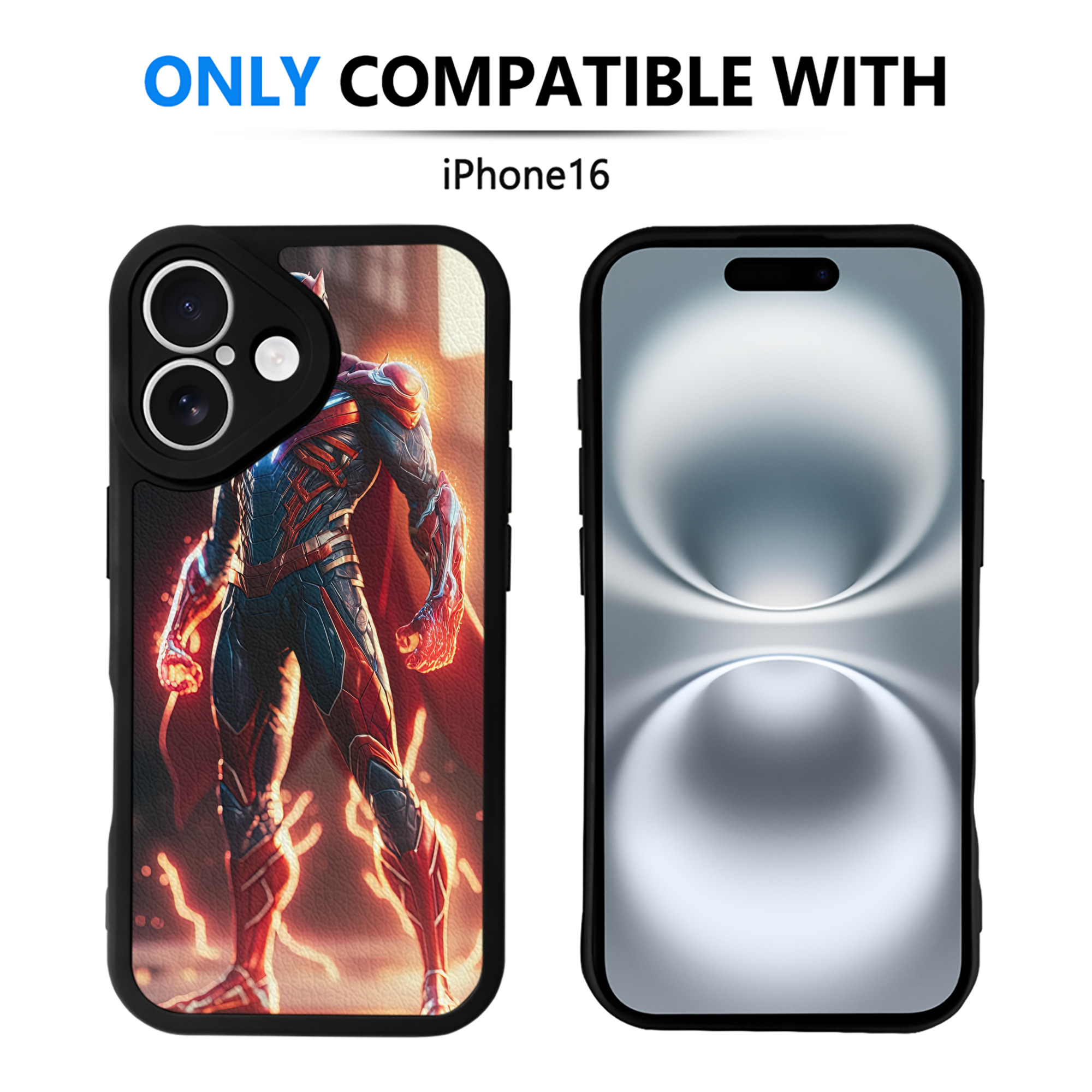 Spider Man スパイダーマン 【iPhone 16シリーズ対応】シリコンスマホケース（レザー調） 材質：シリコン